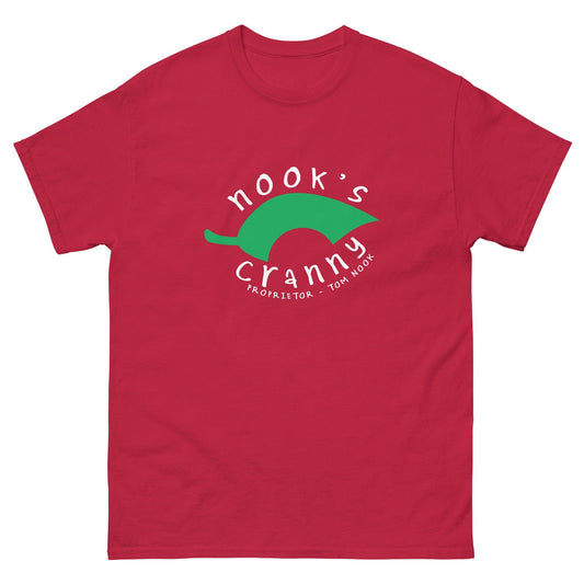 Nook's Cranny Tee (White Print) - Level Up Gamer Wear