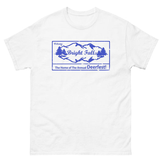 Welcome to Bright Falls Tee (Blue Print) - Level Up Gamer Wear