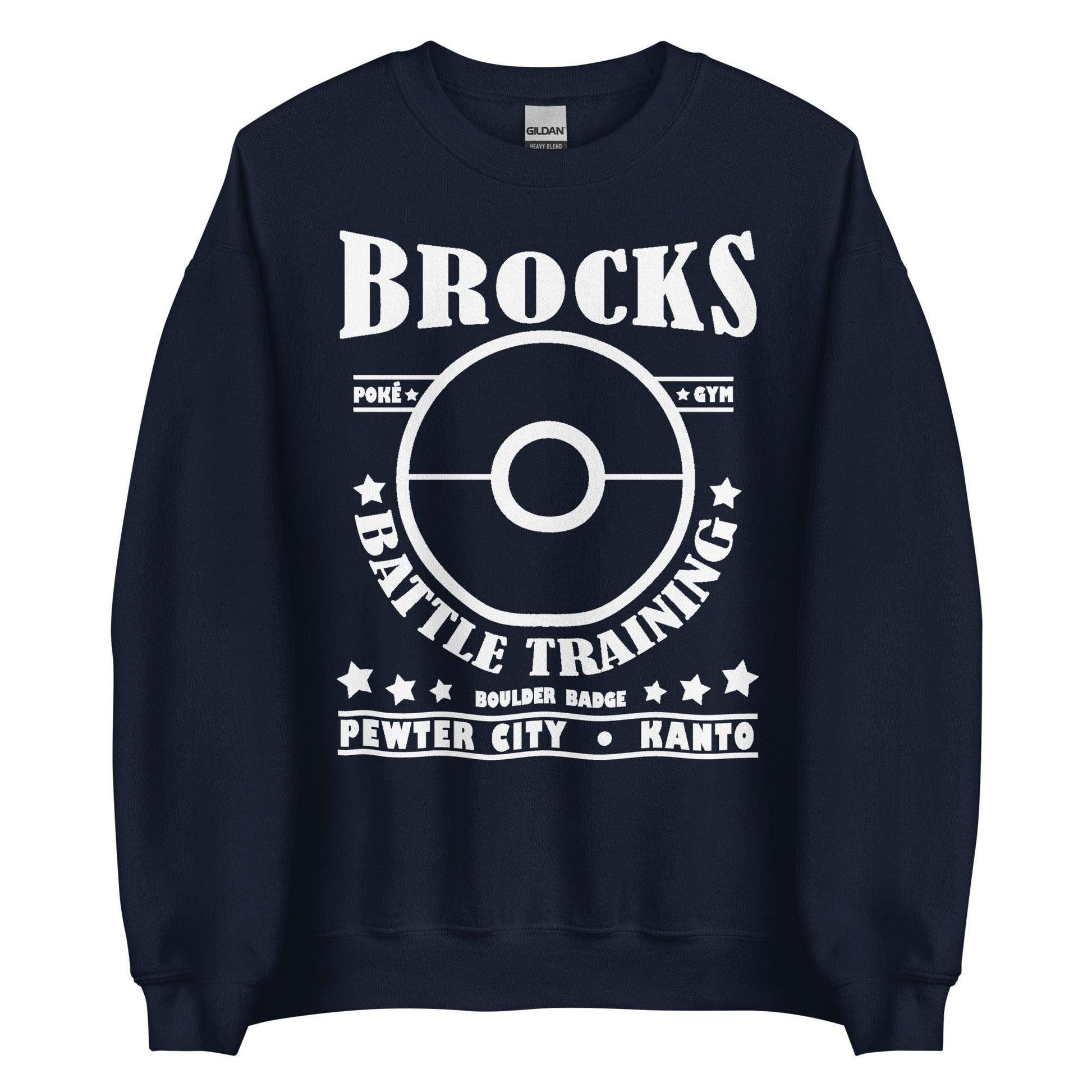 Brocks Poke Gym Sweatshirt (White Print) - Level Up Gamer Wear