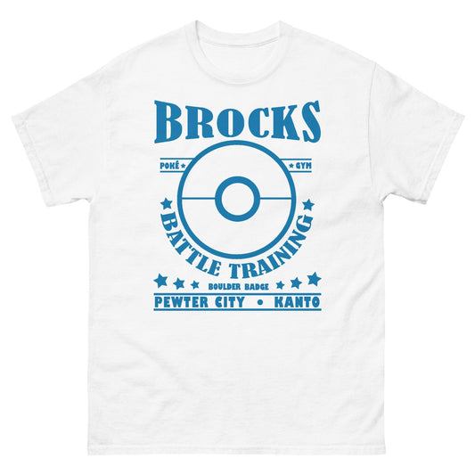 Brocks Poke Gym Tee (Blue Print) - Level Up Gamer Wear