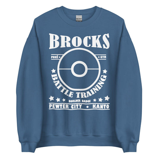 Brocks Poke Gym Sweatshirt (White Print) - Level Up Gamer Wear